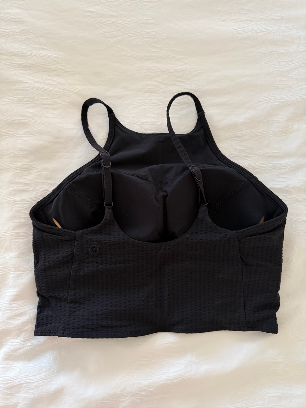 lululemon athletica Black High-Neck Swim Sports Bra - Picture 2 of 6